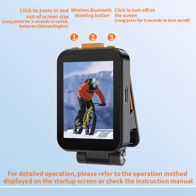 RK-X40G Mini Rear Selfie Screen Sound Version with Clip(White) - Others Accessories by buy2fix | Online Shopping UK | buy2fix