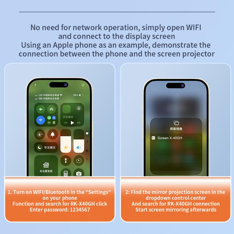 RK-X40G Mini Rear Selfie Screen Sound Version with Clip(White) - Others Accessories by buy2fix | Online Shopping UK | buy2fix