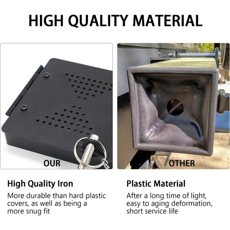 2pcs/Set RV Square Bumper Protective Cover RV Sewer Hose Cover Caps(Black) - Tank Covers by buy2fix | Online Shopping UK | buy2fix