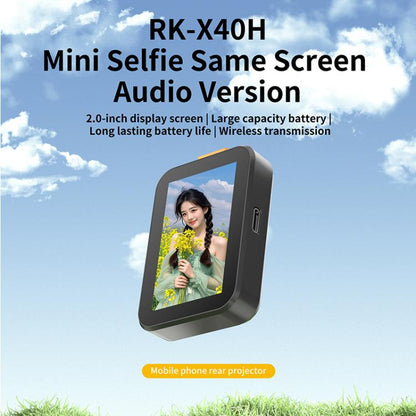 RK-X40H Mini Rear Selfie Screen Sync Sound Version(Black) - Others Accessories by buy2fix | Online Shopping UK | buy2fix