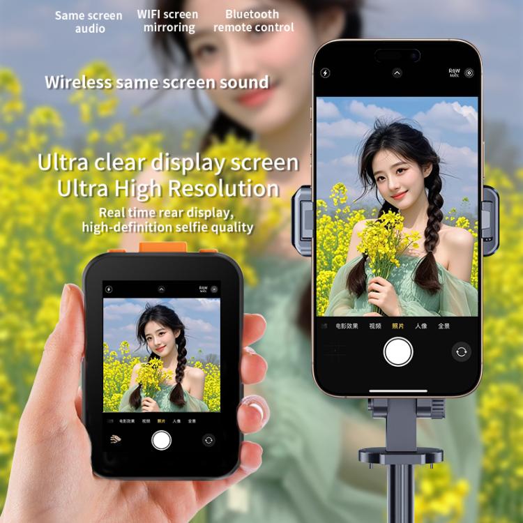 RK-X40H Mini Rear Selfie Screen Sync Sound Version(Black) - Others Accessories by buy2fix | Online Shopping UK | buy2fix