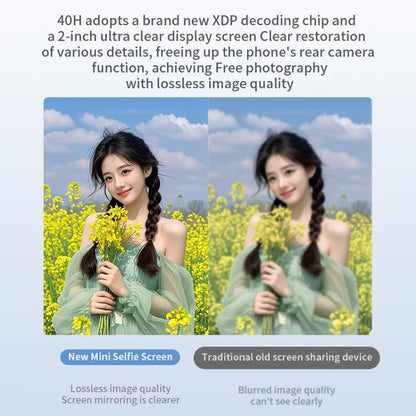 RK-X40H Mini Rear Selfie Screen Sync Sound Version(White) - Others Accessories by buy2fix | Online Shopping UK | buy2fix