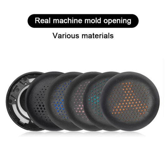 2pcs Protein Leather Replacement Earpads For AKG Y500(Black + Black Mesh) - Earmuff & Pad by buy2fix | Online Shopping UK | buy2fix