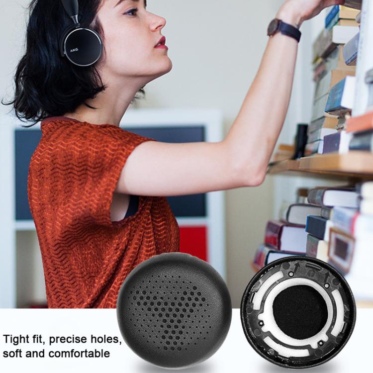 2pcs Protein Leather Replacement Earpads For AKG Y500(Black + Black Mesh) - Earmuff & Pad by buy2fix | Online Shopping UK | buy2fix