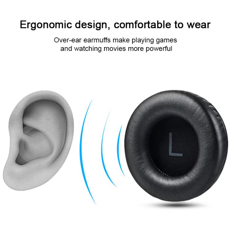1 Pair Protein Leather Replacement Earpads For AKG K845 / K845BT(Black Left and Right Type A) - Earmuff & Pad by buy2fix | Online Shopping UK | buy2fix