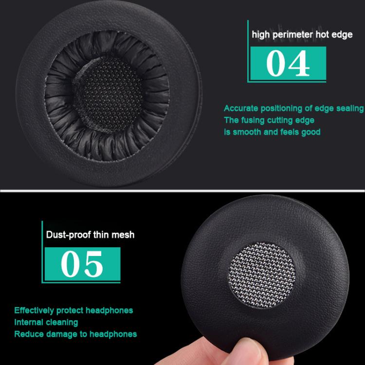 2pcs Protein Leather Replacement Earpads For AKG Y40 / Y45 / Y45BT(Yellow) - Earmuff & Pad by buy2fix | Online Shopping UK | buy2fix