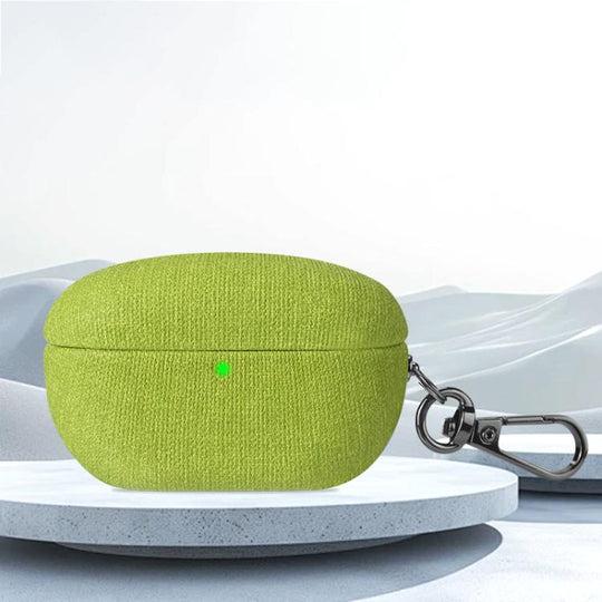 For Sony WF-1000XM5 Fine Cloth Earphone Case with Hook(Matcha Green)