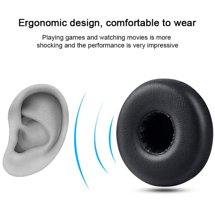 2pcs Protein Leather Bluetooth Headset Replacement Earpads For AKG N60NCBT(Black) - Earmuff & Pad by buy2fix | Online Shopping UK | buy2fix