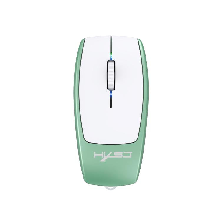 HXSJ M109 Mini Wireless Mouse, 3D Right, TF Card Reader, 4D Mute Buttons(Light Green) - Wireless Mice by HXSJ | Online Shopping UK | buy2fix