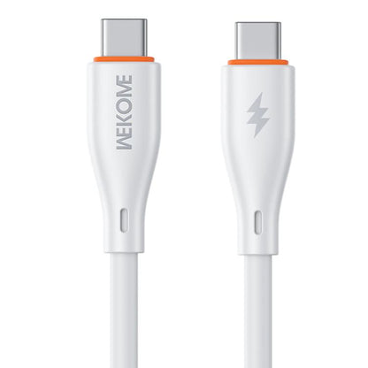 WK WDC-68 Kinkong Flash Series 1m 65W PVC Fast Charging Data Cable, Interface:Type-C to Type-C(White) - USB-C & Type-C Cable by WK | Online Shopping UK | buy2fix