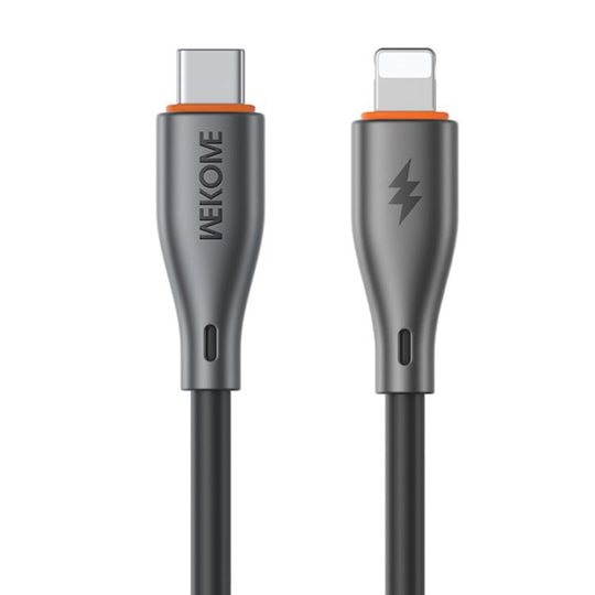 WK WDC-69 Kinkong Flash Series 1m PD27W PVC Fast Charging Data Cable, Interface:Type-C to 8 Pin(Black)