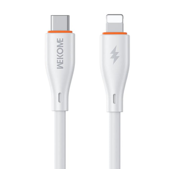 WK WDC-69 Kinkong Flash Series 1m PD27W PVC Fast Charging Data Cable, Interface:Type-C to 8 Pin(White)