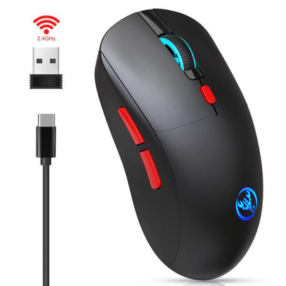 HXSJ T20 2.4GHz Rechargeable Wireless Mouse(Black) - Wireless Mice by HXSJ | Online Shopping UK | buy2fix