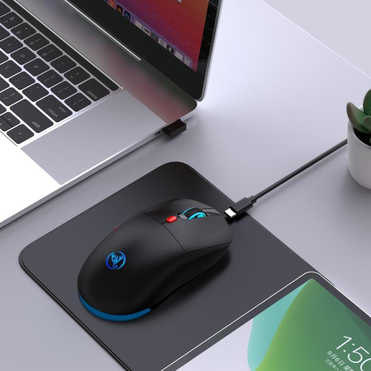 HXSJ T20 2.4GHz Rechargeable Wireless Mouse(Black) - Wireless Mice by HXSJ | Online Shopping UK | buy2fix