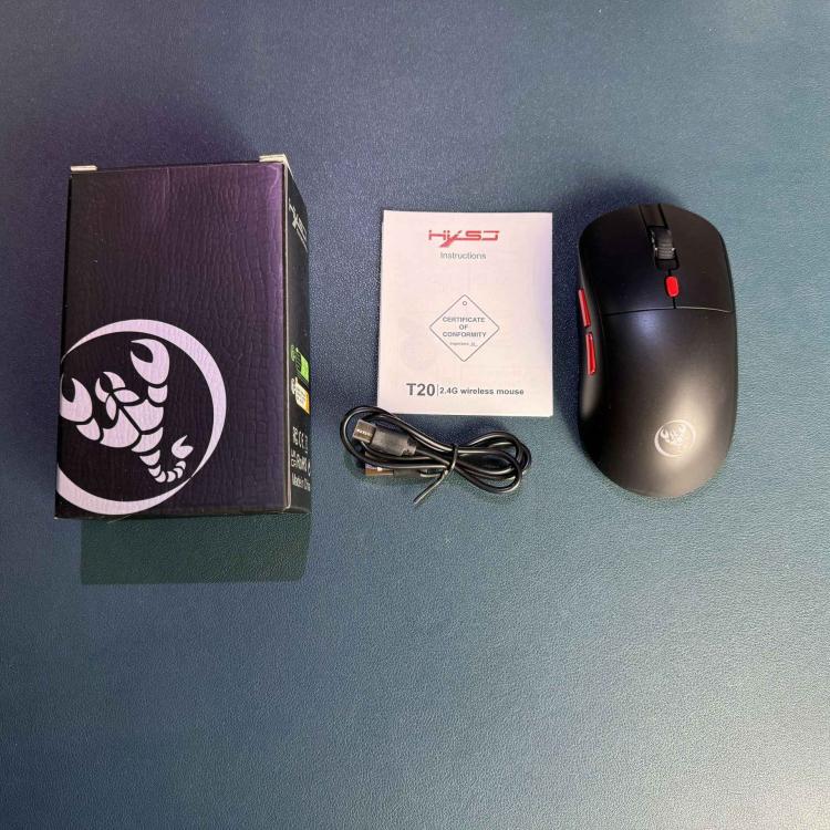 HXSJ T20 2.4GHz Rechargeable Wireless Mouse(Black) - Wireless Mice by HXSJ | Online Shopping UK | buy2fix