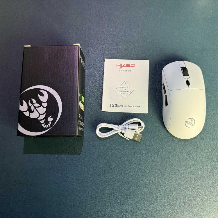 HXSJ T20 2.4GHz Rechargeable Wireless Mouse(White) - Wireless Mice by HXSJ | Online Shopping UK | buy2fix