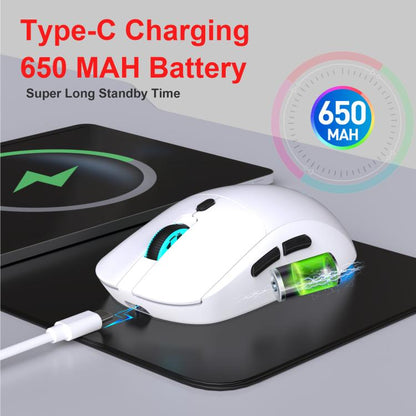 HXSJ T20 2.4GHz Rechargeable Wireless Mouse(White) - Wireless Mice by HXSJ | Online Shopping UK | buy2fix