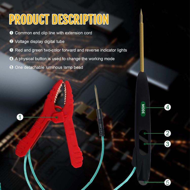 Vgate VT100 Car Multifunctional Electrical Circuit Tester Voltage Probe Pen - Electronic Test by Vgate | Online Shopping UK | buy2fix