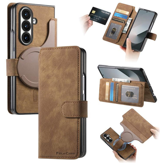 For Samsung Galax Z Fold7 5G CaseNeo MagSafe RFID Anti-theft Retro Leather Phone Case(Brown) - Galaxy Z Fold7 5G Cases by CaseNeo | Online Shopping UK | buy2fix