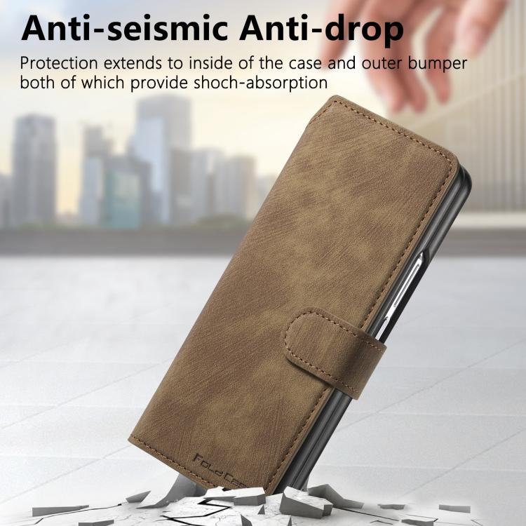 For Samsung Galax Z Fold7 5G CaseNeo MagSafe RFID Anti-theft Retro Leather Phone Case(Brown) - Galaxy Z Fold7 5G Cases by CaseNeo | Online Shopping UK | buy2fix