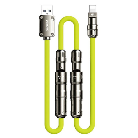 WK WDC-77 Convertible 3 in 1 240W Ultra-Fast ChargingTrue Silicone Data Cable, Interface:6 in 1(Green) - Multifunctional Cable by WK | Online Shopping UK | buy2fix