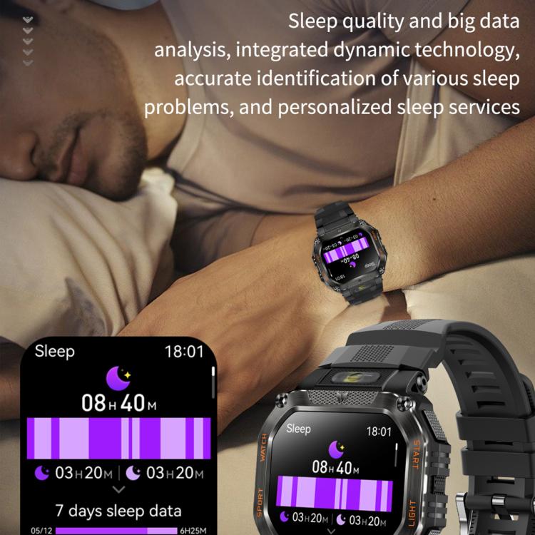 HT34 1.75 inch IPS Screen 3ATM Outdoor Sports BT Smart Watch(Black) - Smart Watches by buy2fix | Online Shopping UK | buy2fix