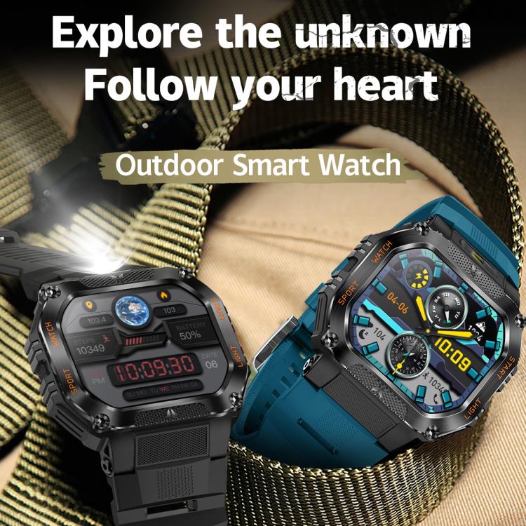 HT34 1.75 inch IPS Screen 3ATM Outdoor Sports BT Smart Watch(Camouflage) - Smart Watches by buy2fix | Online Shopping UK | buy2fix