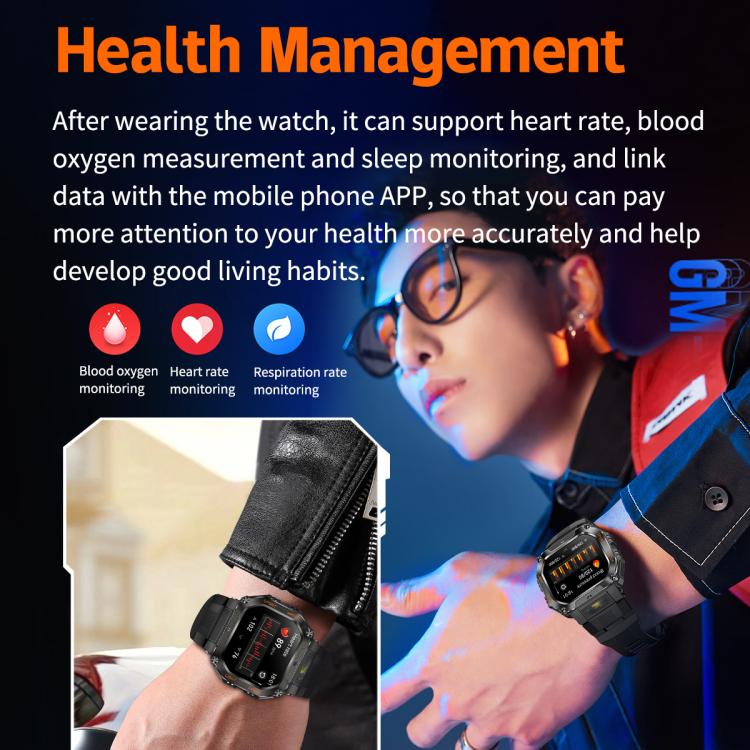 HT34 1.75 inch IPS Screen 3ATM Outdoor Sports BT Smart Watch(Camouflage) - Smart Watches by buy2fix | Online Shopping UK | buy2fix