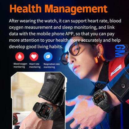 HT34 1.75 inch IPS Screen 3ATM Outdoor Sports BT Smart Watch(Camouflage) - Smart Watches by buy2fix | Online Shopping UK | buy2fix