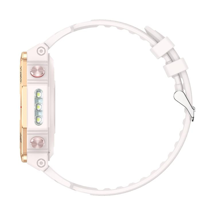 KC91 1.39 inch IPS Screen 3ATM Outdoor GPS Smart Watch with Flashlight(Pink) - Smart Watches by buy2fix | Online Shopping UK | buy2fix