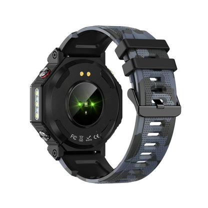 KC91 1.39 inch IPS Screen 3ATM Outdoor GPS Smart Watch with Flashlight(Camouflage) - Smart Watches by buy2fix | Online Shopping UK | buy2fix