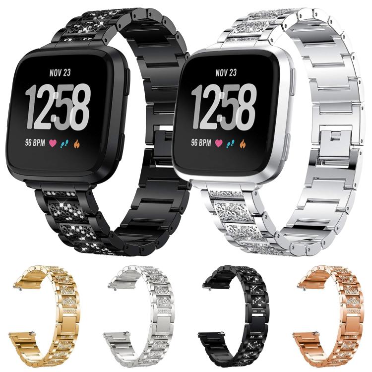 For Fitbit Charge 4 / 3 18mm xDfind Diamond Jewelry Stainless Steel Watch Band(Silver) - Watch Bands by xDfind | Online Shopping UK | buy2fix