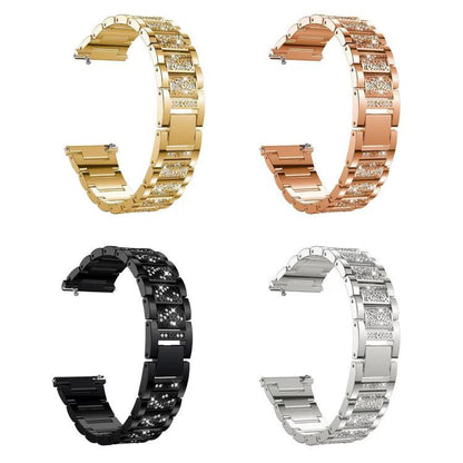 For Fitbit Charge 4 / 3 18mm xDfind Diamond Jewelry Stainless Steel Watch Band(Silver) - Watch Bands by xDfind | Online Shopping UK | buy2fix