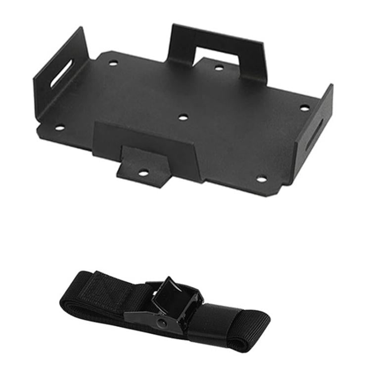 Aluminum Battery Tray Battery ?Fixed Bracket? for 12V/6V, 7-15AH Batteries with Adjustable Fixing Strap(Black) - Engine Fittings by buy2fix | Online Shopping UK | buy2fix