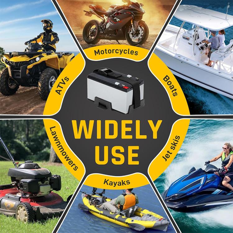 Aluminum Battery Tray Battery ?Fixed Bracket? for 12V/6V, 7-15AH Batteries with Adjustable Fixing Strap(Black) - Engine Fittings by buy2fix | Online Shopping UK | buy2fix