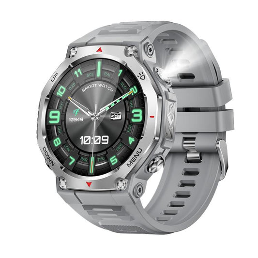 KT85 1.43 inch Screen 5ATM Outdoor Sports Smart Watch with Strong Flashlight(Grey) - Smart Watches by buy2fix | Online Shopping UK | buy2fix
