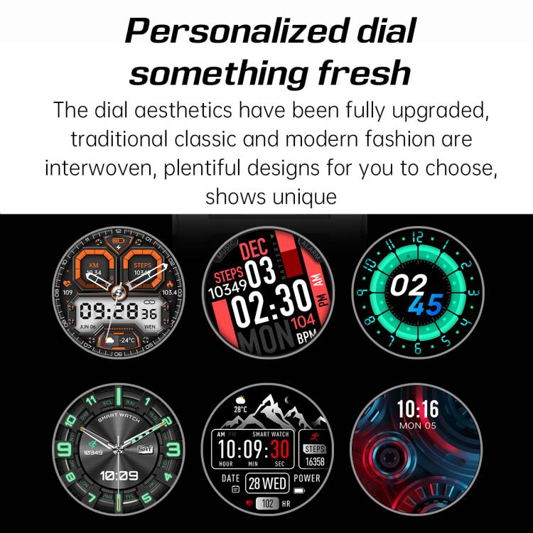 KT85 1.43 inch Screen 5ATM Outdoor Sports Smart Watch with Strong Flashlight(Grey) - Smart Watches by buy2fix | Online Shopping UK | buy2fix