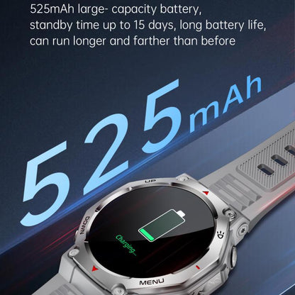 KT85 1.43 inch Screen 5ATM Outdoor Sports Smart Watch with Strong Flashlight(Grey) - Smart Watches by buy2fix | Online Shopping UK | buy2fix