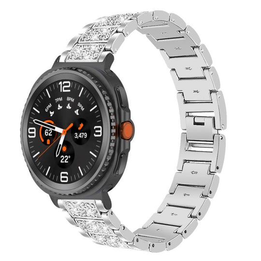 For Galaxy Watch9 / 8 / 8 Classic xDfind Diamond Jewelry Stainless Steel Watch Band(Silver)