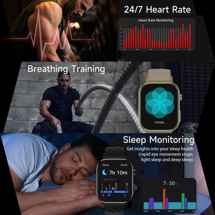 U13 2.2 inch IPS Curved Screen Smart Watch Supports BT Call(Gold) - Smart Watches by buy2fix | Online Shopping UK | buy2fix