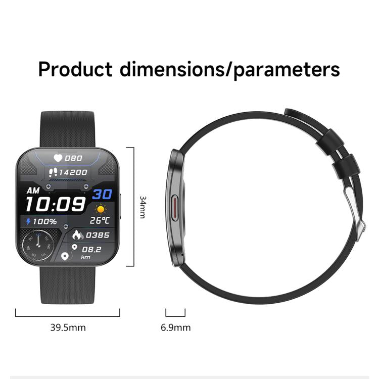 U17 1.85 inch Ultra-thin Curved Screen IP68 Sports Smart Watch(Black) - Smart Watches by buy2fix | Online Shopping UK | buy2fix