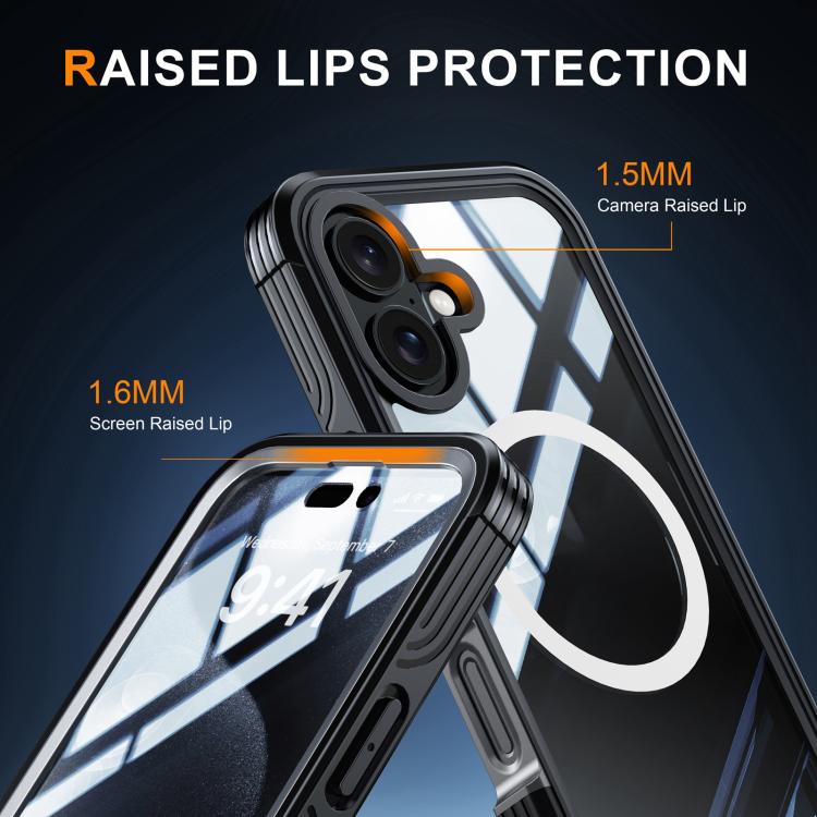 For iPhone 17 Life Waterproof MagSafe Magnetic Rugged Phone Case(Black) - iPhone 17 Cases by buy2fix | Online Shopping UK | buy2fix