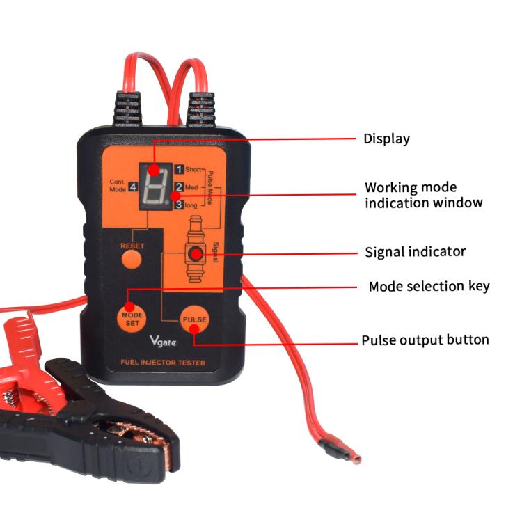 Vgate VT200 12V Car Injector Tester - Electronic Test by Vgate | Online Shopping UK | buy2fix