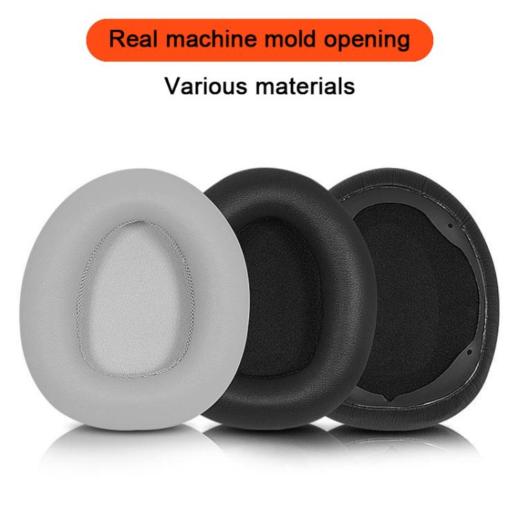 For Dareu EH739 / EH755 2pcs Protein Leather Snap-on Type Earphone Covers(Black) - Earmuff & Pad by buy2fix | Online Shopping UK | buy2fix