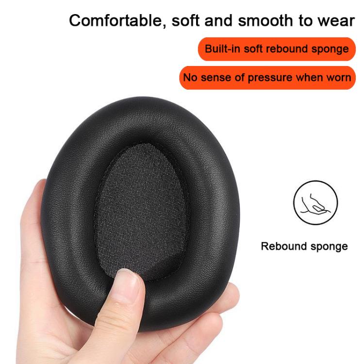 For Dareu EH739 / EH755 2pcs Protein Leather Snap-on Type Earphone Covers(Gray) - Earmuff & Pad by buy2fix | Online Shopping UK | buy2fix