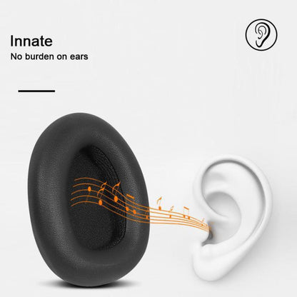 For Dareu EH739 / EH755 2pcs Protein Leather Snap-on Type Earphone Covers(Black) - Earmuff & Pad by buy2fix | Online Shopping UK | buy2fix