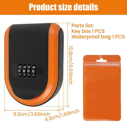 Car Magnetic Password Box Key Tool Storage Case(Orange) - Stowing Tidying by buy2fix | Online Shopping UK | buy2fix