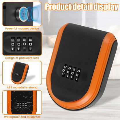 Car Magnetic Password Box Key Tool Storage Case(Orange) - Stowing Tidying by buy2fix | Online Shopping UK | buy2fix