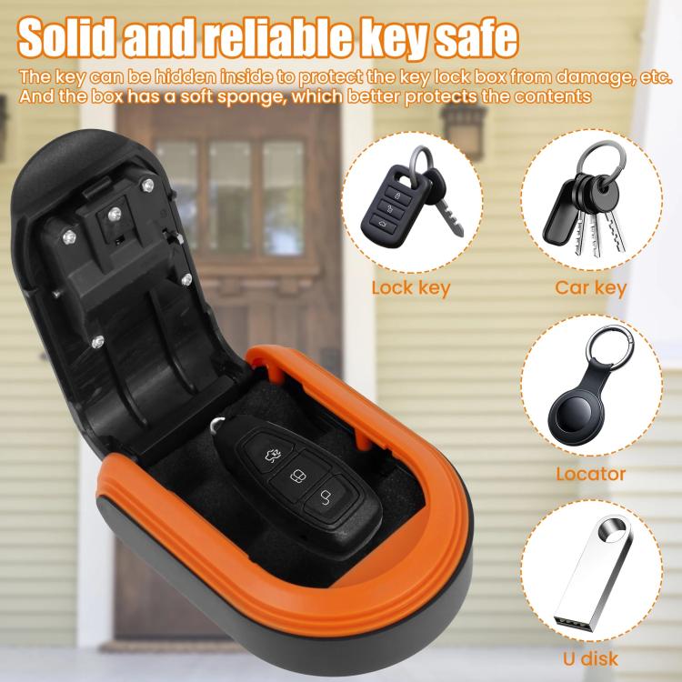 Car Magnetic Password Box Key Tool Storage Case(Orange) - Stowing Tidying by buy2fix | Online Shopping UK | buy2fix