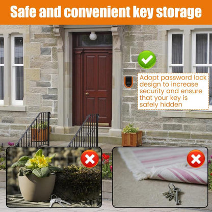 Car Magnetic Password Box Key Tool Storage Case(Orange) - Stowing Tidying by buy2fix | Online Shopping UK | buy2fix